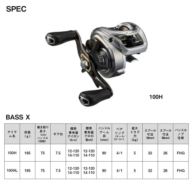 ダイワ 24バスX 100H 24 バス X 100H 右ハンドルDAIWA 24BASS X 100H[00630180ダイワ] 返品種別A ダイワ 24バスX 100H 24 バス X 100H 右ハンドル 00630180ダイワ
