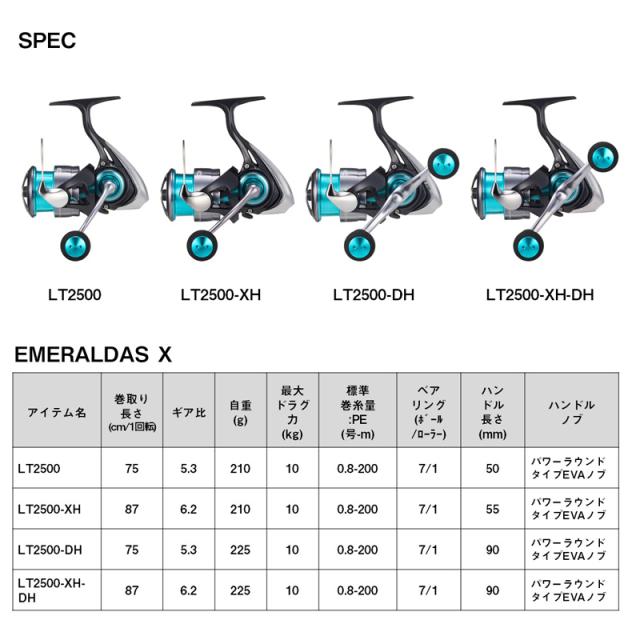 ダイワ 24エメラルダスX LT2500-XH 24 エメラルダス X LT2500-XHDAIWA