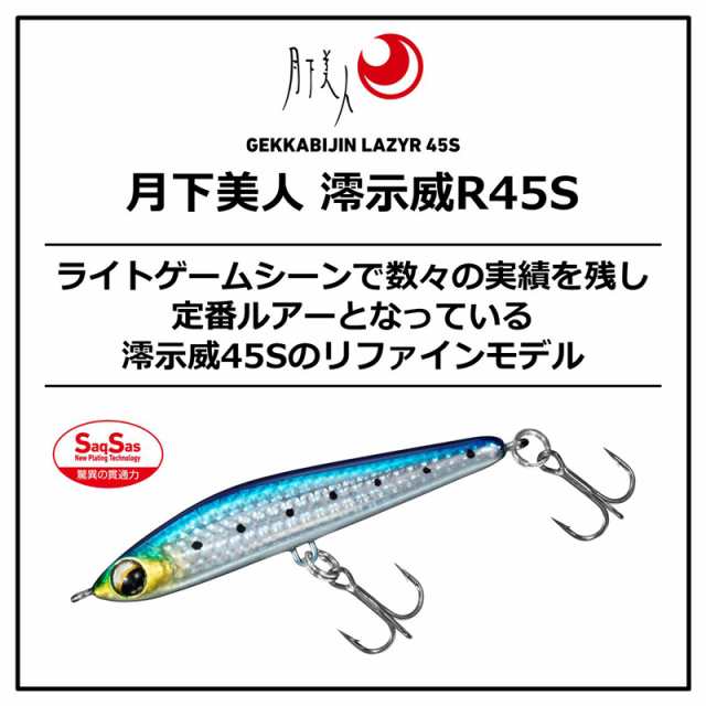 ダイワ 月下美人 澪示威R 45S (3Dレンズイワシ) DAIWA レイジーR メバルルアー ゲッカビジンレイジーR  45S(3Dレンズイワシ)返品種別A｜au PAY マーケット