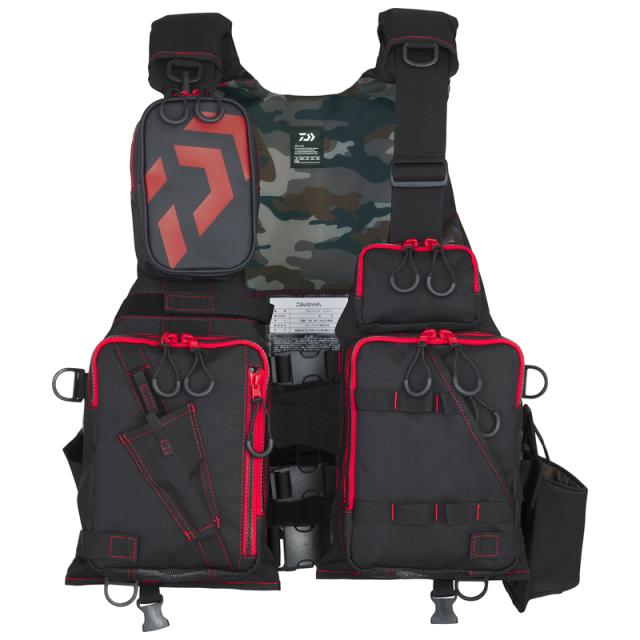 ダイワ DF-6224 フロートゲームベスト (ブラックレッド) フリーサイズ DAIWA ライフジャケット DF-6224(ブラックレッド)返品種別A