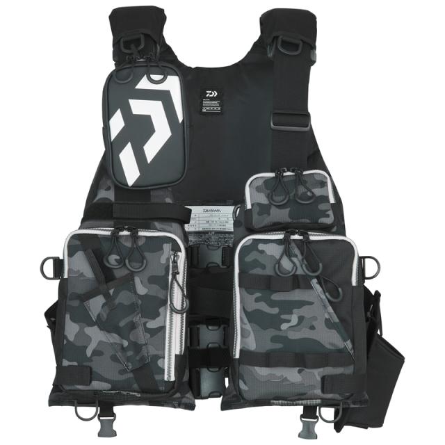 ダイワ DF-6224 フロートゲームベスト (ブラックカモ) フリーサイズ DAIWA ライフジャケット DF-6224(ブラックカモ)返品種別A