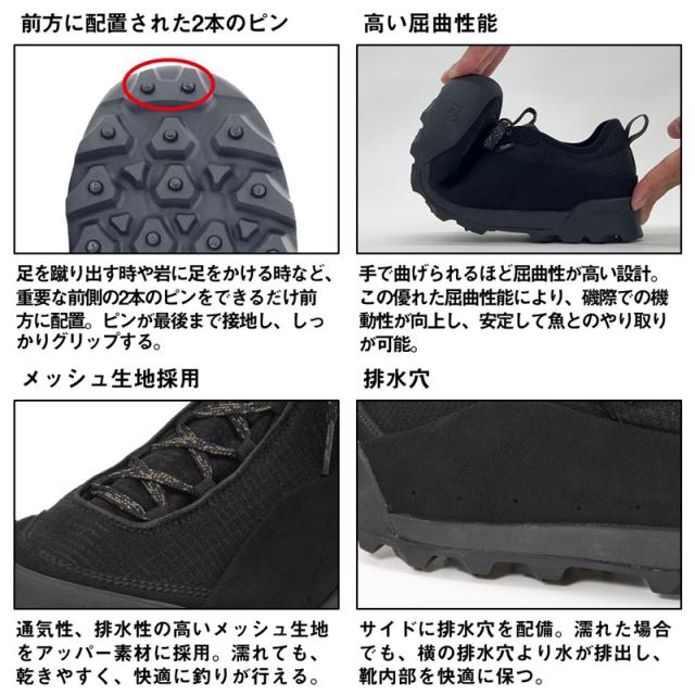 ダイワ DS-1100TG TGロックショアシューズ ローカット TGスパイク 29.0cm (ブラック) DS-1100TG 29.0cm返品種別A