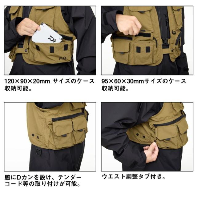 ダイワフィッシングベスト DV-3425 Lサイズ 楽天市場】ダイワ フィッシングベスト ブラック 釣り用 ベスト