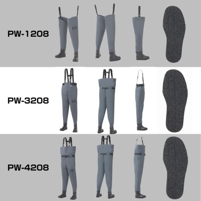 ダイワ PW-3208 パワーウェーダー MOサイズ25.0〜25.5cm フェルトソール(グレー) PW-3208MOサイズ返品種別A