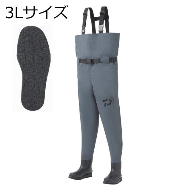 ダイワ PW-4208 パワーウェーダー 3Lサイズ27.0〜28.0cm フェルトソール(グレー) PW-42083Lサイズ返品種別A