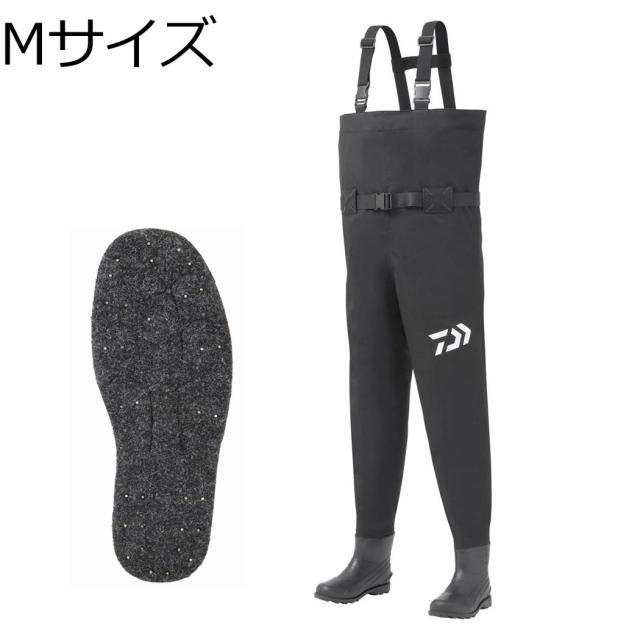 ダイワ PW-4508 パワーウェーダー Mサイズ25.0〜25.5cm フェルトスパイクソール(ブラック) PW-4508Mサイズ返品種別A
