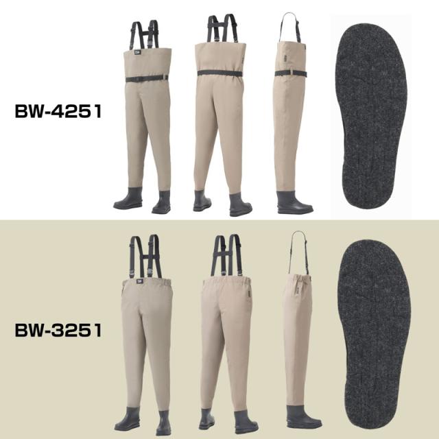 ダイワ BW-4251 ブレスウェーダー フェルトソール Lサイズ25.5〜26.0cm(グレージュ) BW-4251Lサイズ返品種別A
