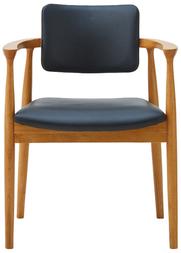 関家具 413750 ダイニングチェア カストロ(ナチュラル・座面ブラック)To Meet[413750] 返品種別A