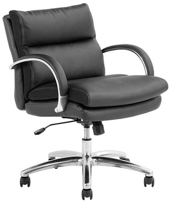 関家具 456301 デスクチェア グラント(ブラック) ロータイプ 合成皮革[456301] 返品種別A