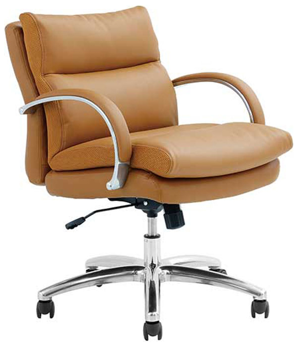 関家具 456302 デスクチェア グラント(ライトブラウン) ロータイプ 合成皮革[456302] 返品種別A