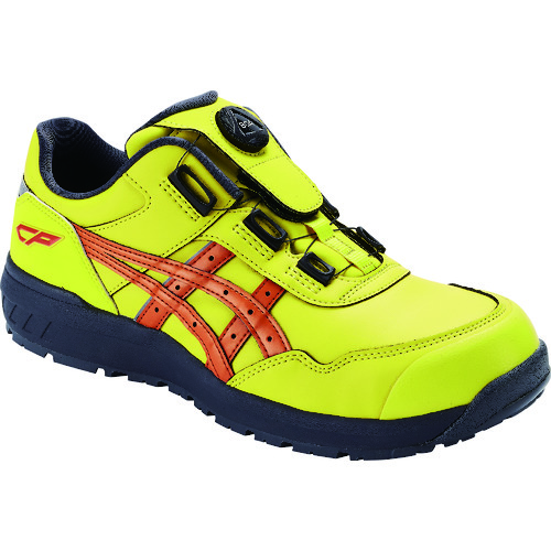 アシックス ウィンジョブ CP306 BOA ブライトイエロー×ハバネロ 25.5cm JSAA規格 A種 ASICS WINJOB 1273A029.750-25.5返品種別B