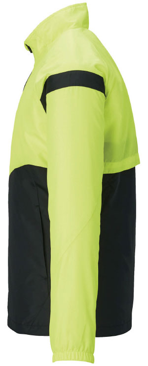 ミズノ ウィンドブレーカージャケット（セーフティーイエロー×ブラック