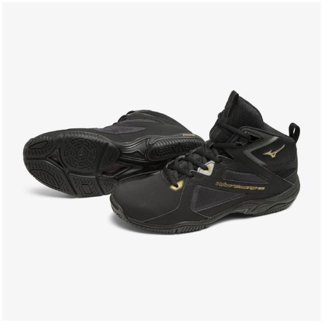 ミズノ ウエーブダイバース LG 4（ブラック×ゴールド×ダークグレー・サイズ：27.5cm） K1GF227109275返品種別A