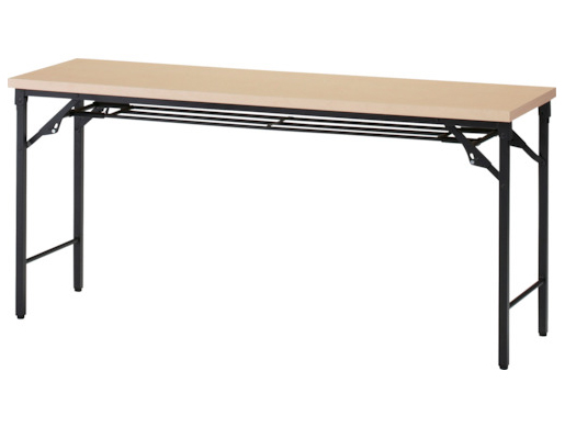 トラスコ中山 TSTT-0945-C 折りたたみ会議テーブル　900X450XH700　棚板付・ナチュラル【他商品との同時購入不可】メーカー直送品(沖縄県・離島はお届け対象外となります)[TSTT0945C] 返品種別B