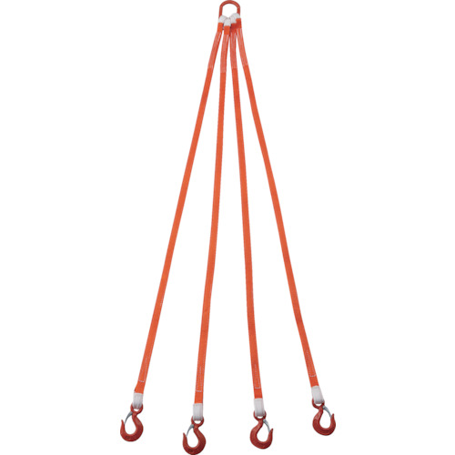 トラスコ中山 G25-4P20-1.72 4本吊ベルトスリングセット 25mm幅×2m 吊り角度60°時荷重1.72t(最大使用荷重2t)[G254P20172] 返品種別B