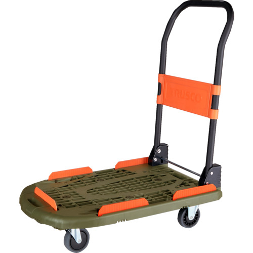 トラスコ中山 MPK-780-OD 樹脂台車 カルティオ(新型) 780X490 折畳（オリーブドラブ）トラスコ中山[MPK780OD] 返品種別B_5