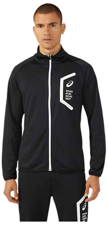 アシックス メンズ トレーニングジャケット（パフォーマンスブラック・サイズ：L） TEAM　HEX　KNIT　JKT　RE 2031D909-001-L返品種別A