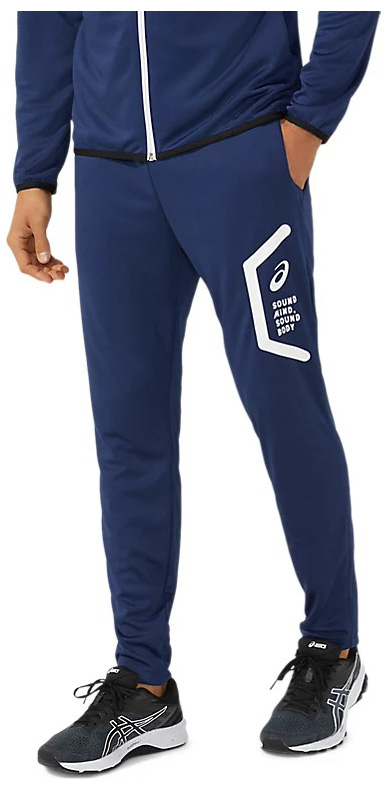 アシックス 2031D910-400-L メンズ トレーニングパンツ（ピーコート・サイズ：L）TEAM　HEX　KNIT　PNT　RE[2031D910400L] 返品種別A