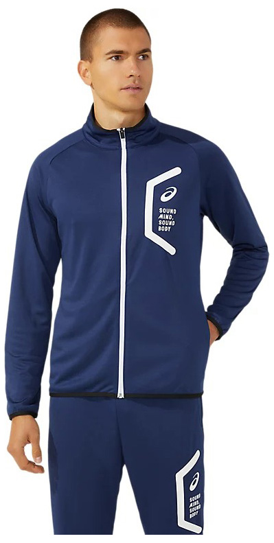 アシックス 2031D909-400-L メンズ トレーニングジャケット（ピーコート・サイズ：L）TEAM　HEX　KNIT　JKT　RE[2031D909400L] 返品種別A