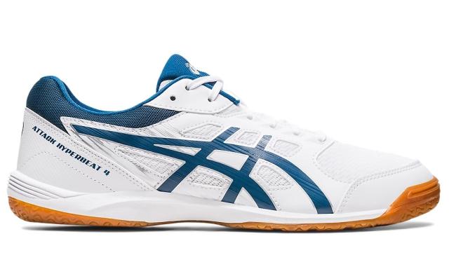 専用 アシックス 卓球シューズ ATTACK HYPERBEAT 4（WHITE/MAKO BLUE