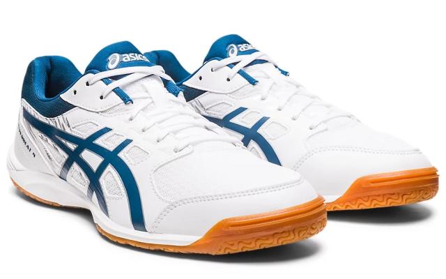 アシックス 卓球シューズ　ATTACK HYPERBEAT 4（WHITE/MAKO BLUE・サイズ：24.5cm） 1073A056-100-24.5返品種別A
