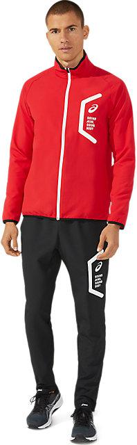 アシックス メンズ ドライ  クロスジャケット（クラッシックレッド・サイズ：3XL） 2031E052-600-3XL返品種別A