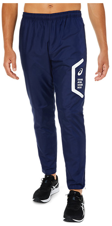 アシックス メンズ 裏トリコットブレーカーパンツ(スリム/リサイクル素材)（ピーコート・サイズ：XL） asics 2031E062-400-XL返品種別A