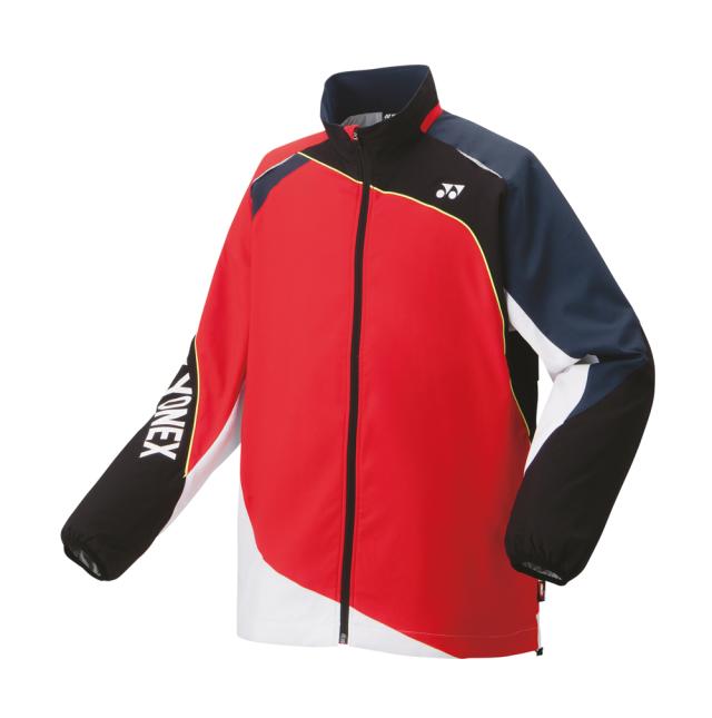 ヨネックス ユニセックス　裏地付ウィンドウォーマーシャツ（サンセットレッド・サイズ：M） YONEX YO-70087-496-M返品種別A