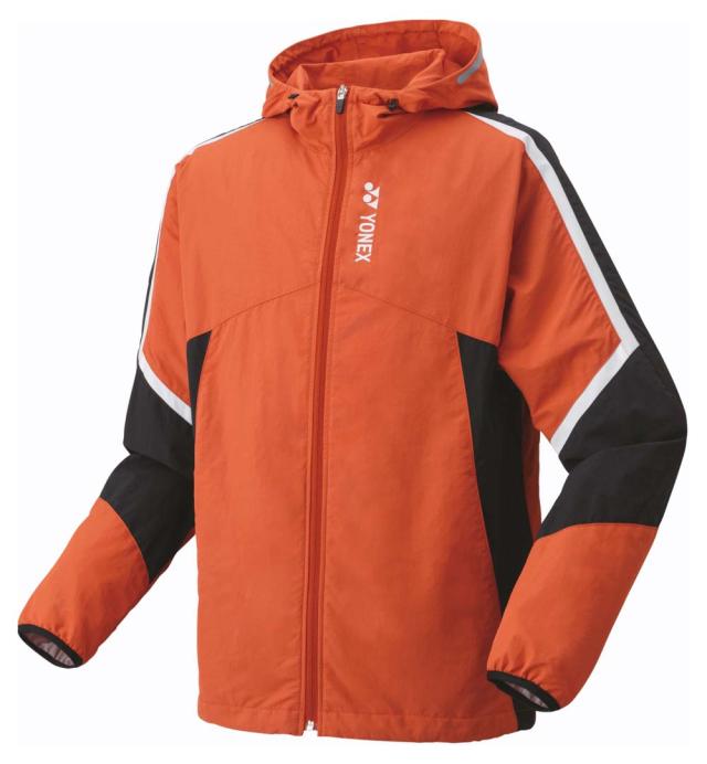 ヨネックス ユニセックス 裏地付 ウィンドウォーマーパーカー（オレンジブラウン・サイズ：M） YONEX YO-70098-555-M返品種別A