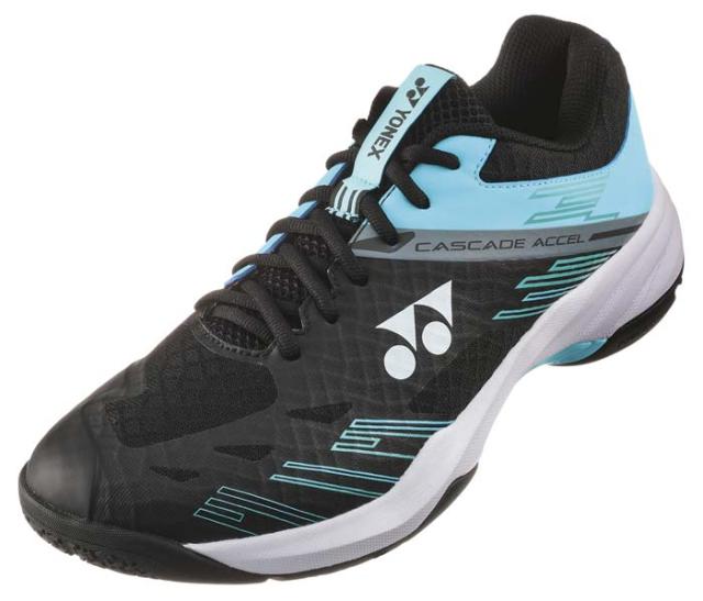 ヨネックス YO-SHBCA1W-381-28.0 ユニセックス バドミントンシューズ パワークッションカスケードアクセルワイド（ブラック/アイスブルー・サイズ：28.0cm）YONEX[YOSHBCA1W381280] 返品種別A