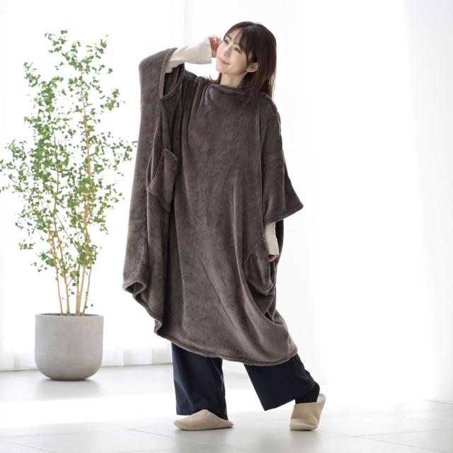 YAMAZEN 着るこたつ くるみケット PD＋（120×105cm モカ） YKPD-15返品種別A