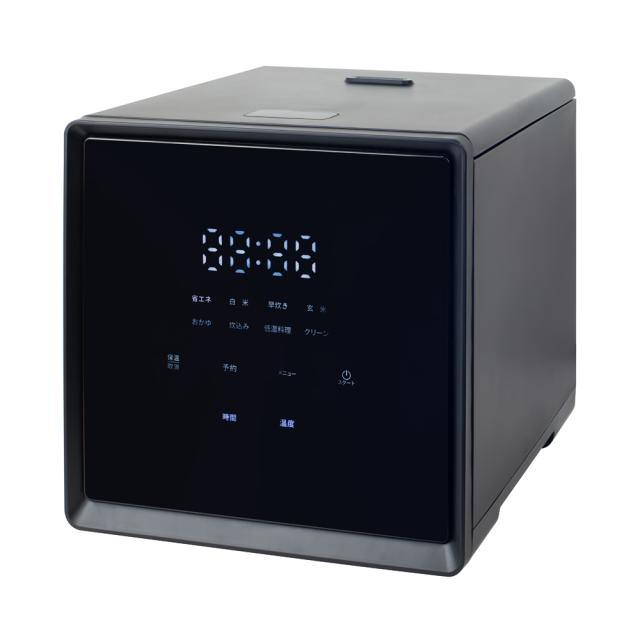 YAMAZEN NEJS-072CM-B マイコン炊飯ジャー（4合炊き）　ブラックキューブ型マイコンジャー炊飯器[NEJS072CMB] 返品種別A