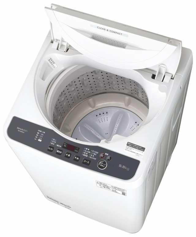 シャープ ES-GE5HJ-W 5.5kg 全自動洗濯機 ホワイト系「ES-GE5H-W」 の 