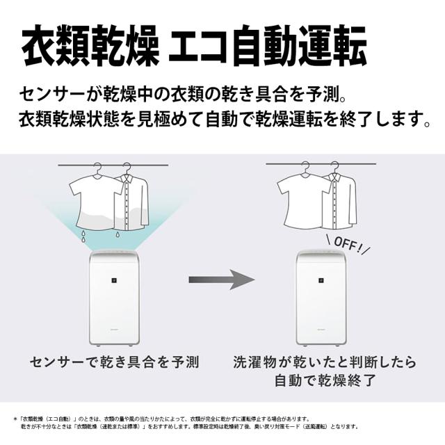 シャープ CV-TH150-W 除湿乾燥機（木造15畳/コンクリート造30畳まで ホワイト）SHARP　プラズマクラスター25000[CVTH150W] 返品種別A_9
