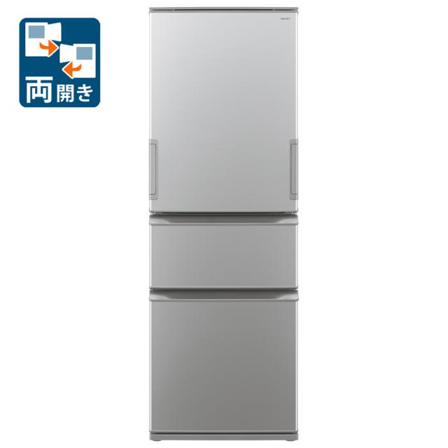 SHARP SJ-X372P-S カームマットシルバー 冷蔵庫 (374L・左右