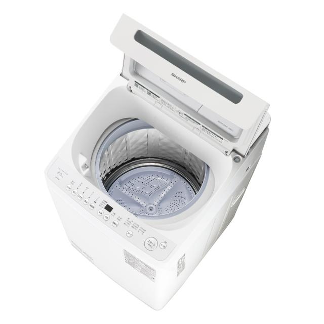 シャープ ES-SV8K-W 8.0kg 全自動洗濯機　ホワイト系SHARP[ESSV8KW] 返品種別A
