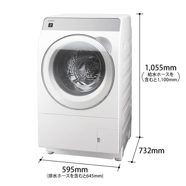 シャープ ES-11K1-WL 11.0kg ドラム式洗濯乾燥機【左開き】クリスタルホワイトSHARP[ES11K1WL] 返品種別A