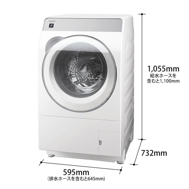 シャープ ES-11K1-WR 11.0kg ドラム式洗濯乾燥機【右開き】クリスタルホワイトSHARP[ES11K1WR] 返品種別A