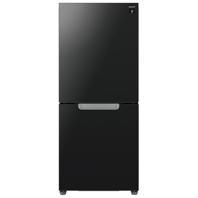 シャープ SJ-GD15R-B 152L 2ドア冷蔵庫（ピュアブラック）【右開き