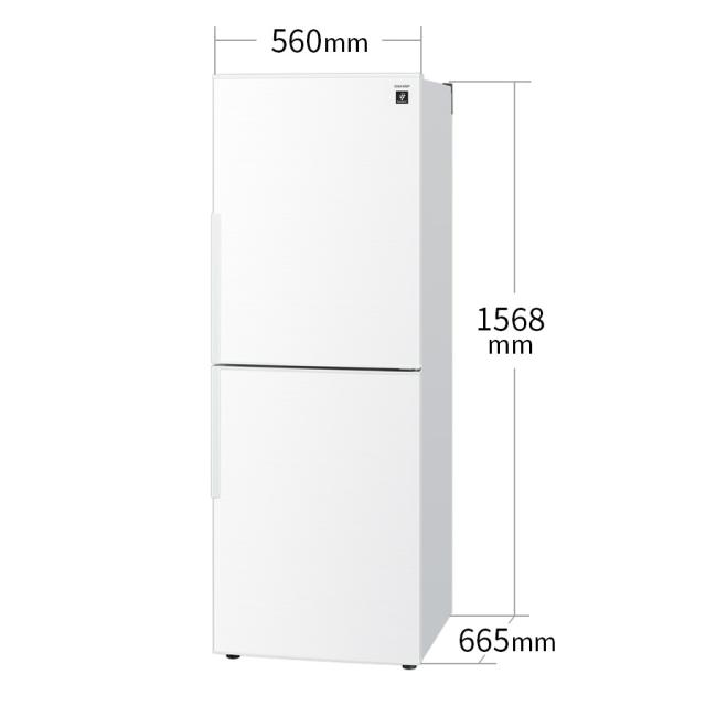 シャープ SJ-PD28R-W 280L 2ドア冷蔵庫（アコールホワイト）【右開き】SHARP[SJPD28RW] 返品種別A_10