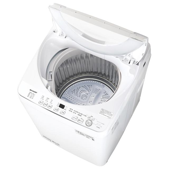 シャープ ES-GE6K-W 6.0kg 全自動洗濯機　ホワイト系SHARP[ESGE6KW] 返品種別A
