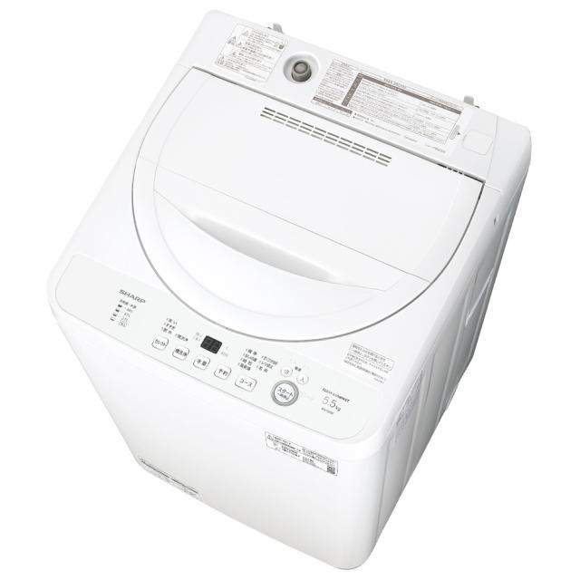 シャープ ES-GE5K-W 5.5kg 全自動洗濯機　ホワイト系SHARP[ESGE5KW] 返品種別A