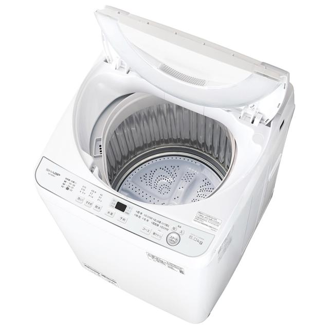 シャープ ES-GE6KJ-W 6.0kg 全自動洗濯機　ホワイト系SHARP 「ES-GE6K」 のJoshinオリジナルモデル[ESGE6KJW] 返品種別A