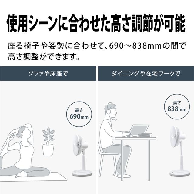 シャープ PJ-U3AS-W 【扇風機】リビング扇（ホワイト系）SHARP プラズマクラスター7000搭載[PJU3ASW] 返品種別A_8