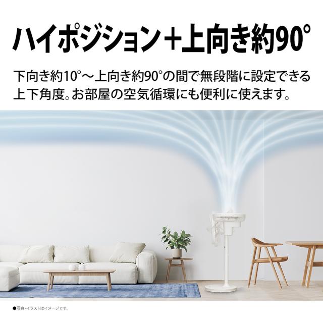 シャープ PJ-U3DS-W 【扇風機】DCモーター搭載 リビング扇（ホワイト系）SHARP プラズマクラスター7000搭載[PJU3DSW] 返品種別A_10