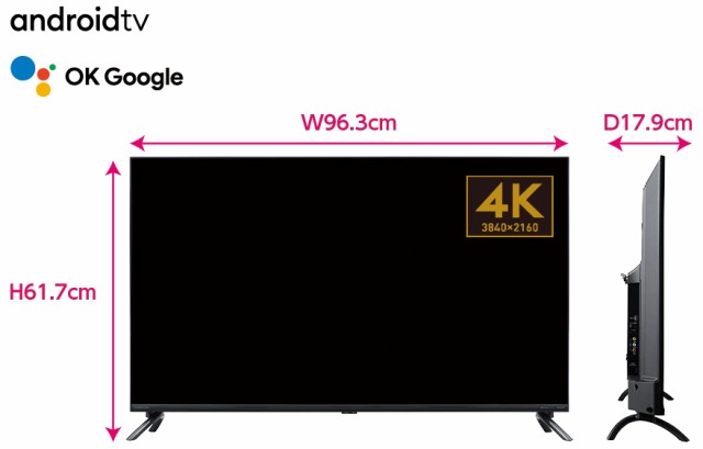 オリオン KAUD431 43型 チューナーレス4K LED液晶テレビORION SMART TV 