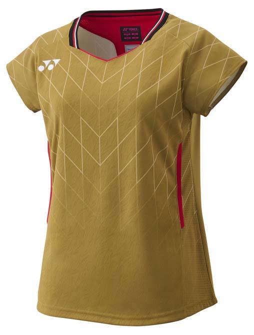ヨネックス YO-20915-016-L レディース ゲームシャツ（フィットシャツ）（ゴールド・サイズ：L）YONEX[YO20915016L] 返品種別A
