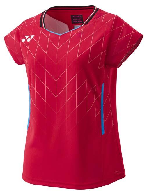 ヨネックス YO-20915-364-M レディース ゲームシャツ（フィットシャツ）（ジャパンレッド・サイズ：M）YONEX[YO20915364M] 返品種別A