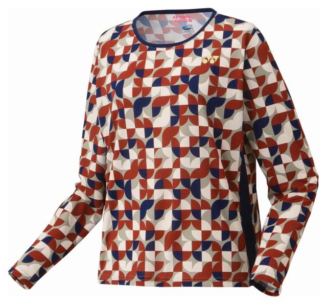 ヨネックス YO-20905-575-O レディース ゲームシャツ（ロングスリーブ）（ポインセチアレッド・サイズ：O）YONEX[YO20905575O] 返品種別A