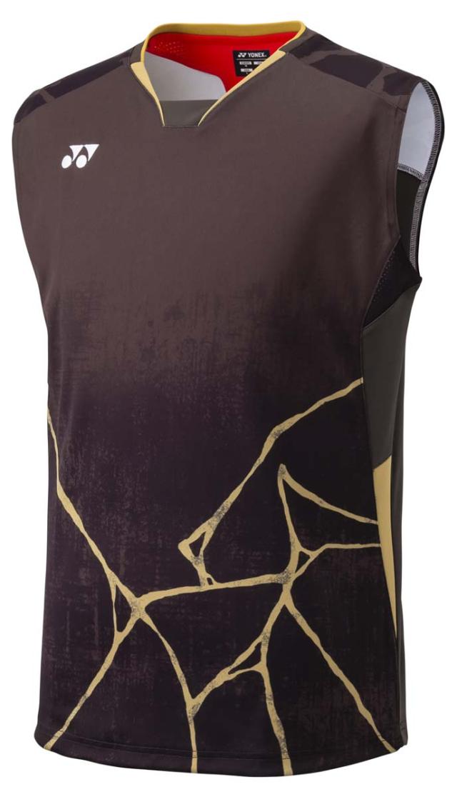ヨネックス YO-10731-015-S メンズ ゲームシャツ（ノースリーブ）（ブラウン・サイズ：S）YONEX[YO10731015S] 返品種別A